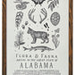 Alabama Field Guide Letterpress Print