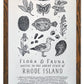 Rhode Island Field Guide Letterpress Print