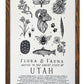 Utah Field Guide Letterpress Print