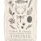 Field Guide to Virginia Flour Sack Tea Towel