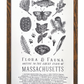 Massachusetts Field Guide Letterpress Print